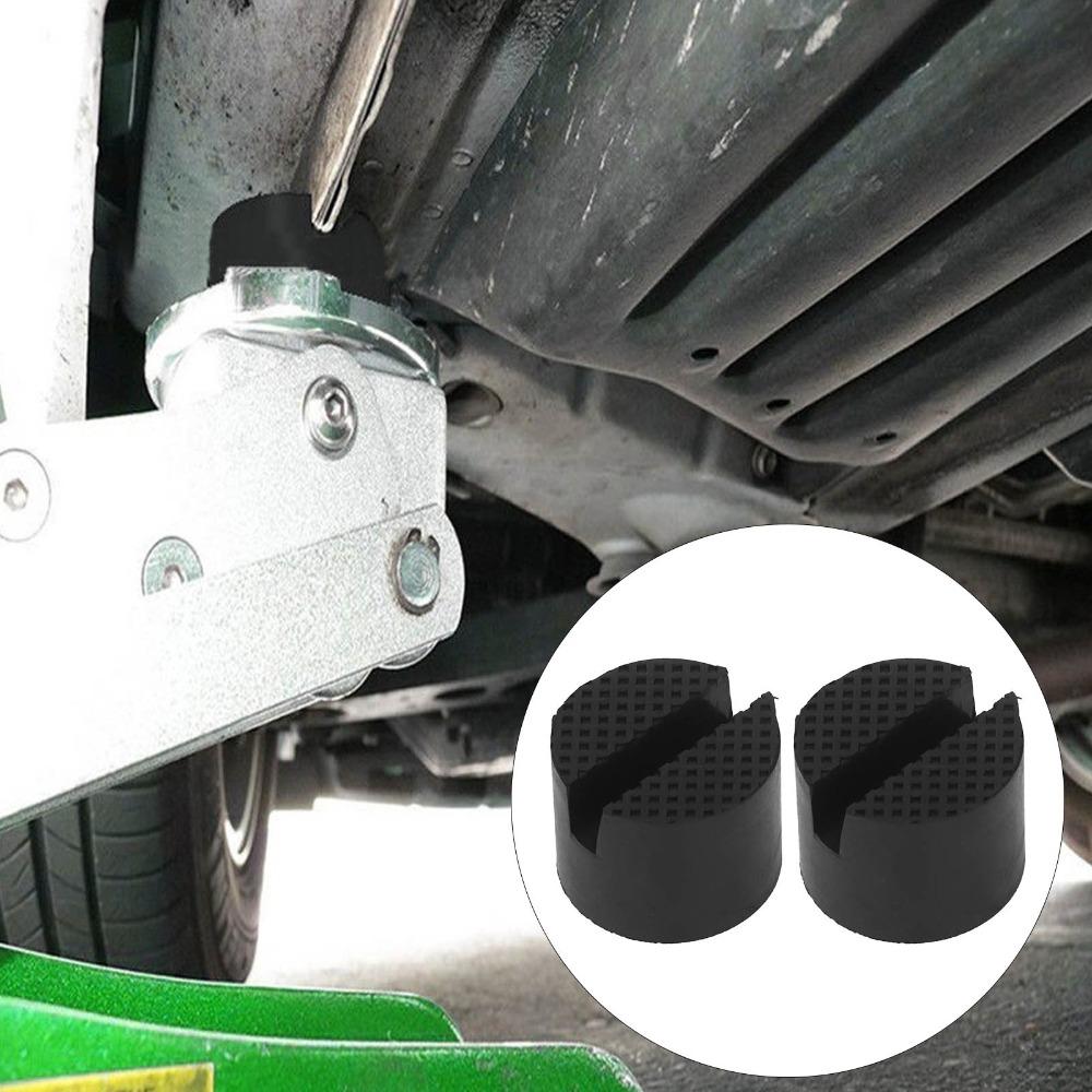 2pcs Slotted Design Jack Pad Adapter Anti-Slip Surface Vehicle Lift Adapter Vehicle Maintenance
