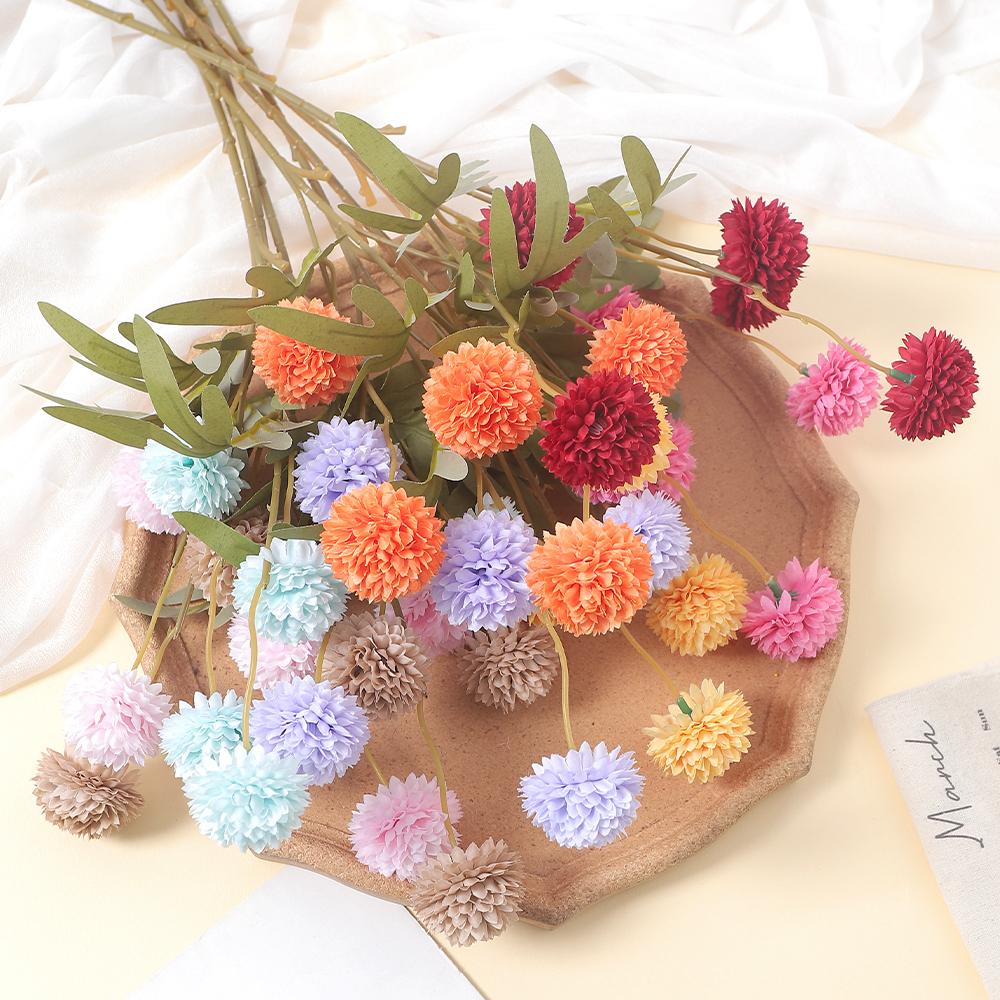 5 Heads Artificial Chrysanthemum Flowers 51cm Fake Bouquet For Party Vase Table Home Christmas Decor Garden Wedding Decoration