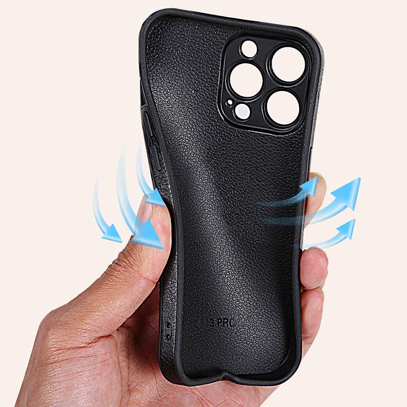 Luxury Solid Color Leather Bumper Soft Phone Case For iPhone 16 Pro Max 14 11 12 13 15 Pro Max Camera Lens Protection Back Cover