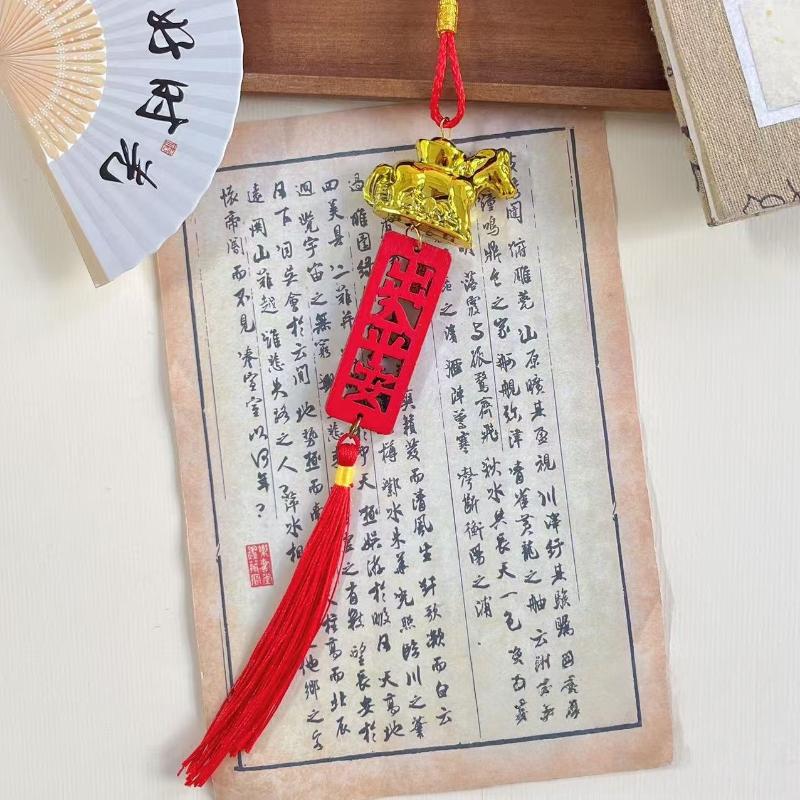 Chinese Zodiac Horse Lucky Pendant Car Hanging Ornament Chinese Spring Festival Wall Hanging Ornaments Accessories Gifts
