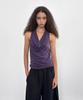 Saendeulig Draped Halter Sleeveless_Purple