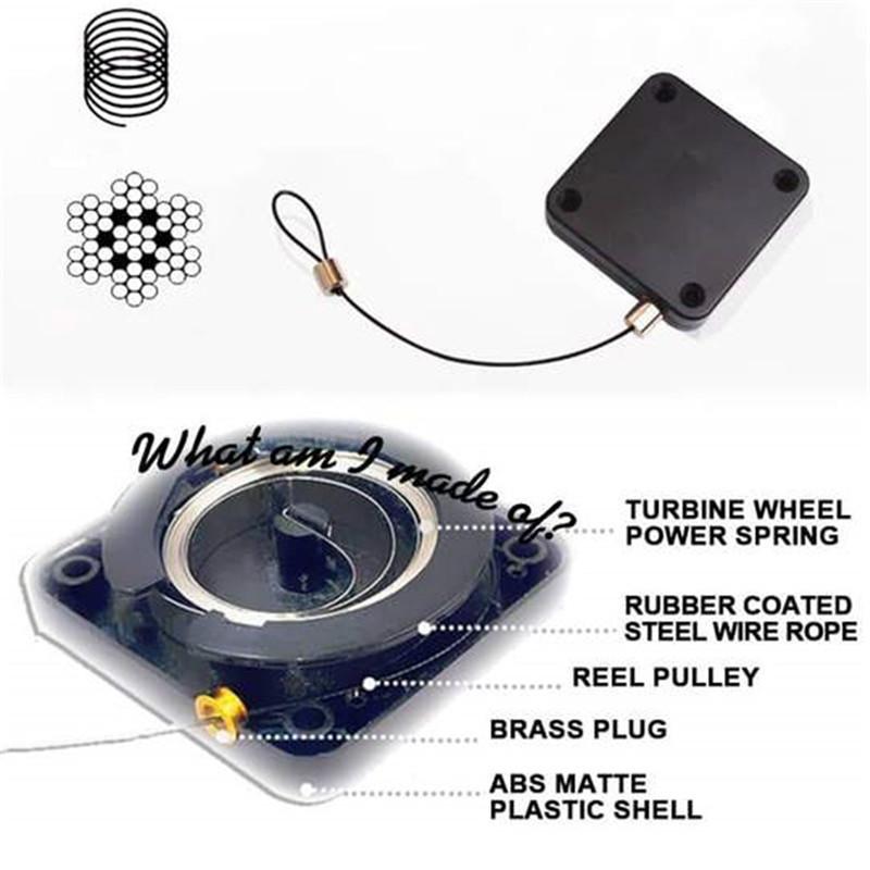 Stanzfreier automatischer Türschließer 500g-1200g Drahtseil Einziehbar Automatische Rückholspule Schließvorrichtung Türbeschläge
