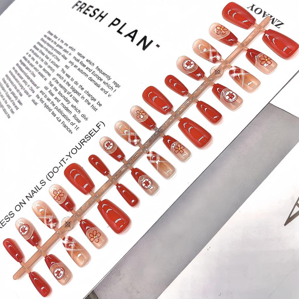 Cartoon Multi-Pattern High-Quality Wearable Nail Tips for Professional & Commute Style Manicure