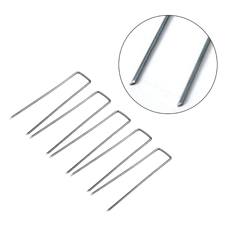 25pcs Durable U Shape Garden Staple Pins Secure Plant Anchoring Windproof Design Easy Soil Insertion Ground Fasteners