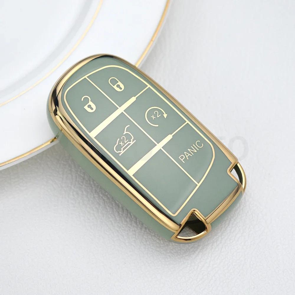 For Jeep Grand Cherokee Chrysler 300C Renegade FIAT Freemont Dodge Ram 1500 Challenger Dart TPU Car Remote Key Case Cover