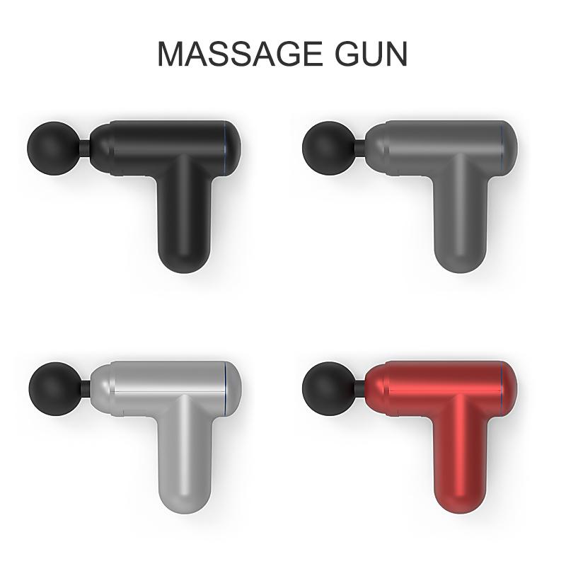 Black Mini Muscle Massager 6th Gear Button Neck Clip Relaxing Fascia Gun Portable Fitness Accessory Female Vibrator Massage Tool
