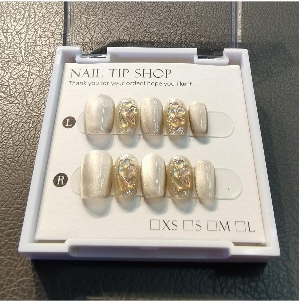 

Handmade Patch Manicure Advanced Sense Cute Cat Eyes Sweet Manicure Feminine XS