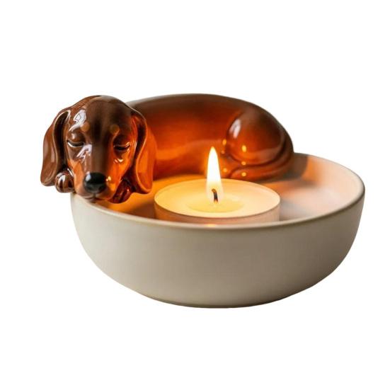 Ručně malovaný svícen pro štěně votivní svícen na čajovou svíčku stojan dekorace obývací pokoj koupelna svícen stolní ozdoba středový prvek