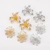 Retro Exaggeration Hollow Large Flower Earrings for Women Ladies Bohemian Personality Stud Earrings Jewelry Vacation Accessories