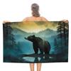 Bear Pattern Beach Towels Quick Dry Oversized Beach Blanket Sand Free Travel Swimming Yoga Bath Towel For Adults And Kids