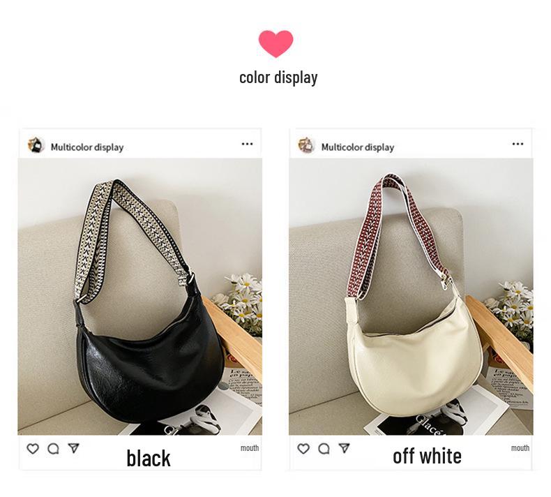 Korean Style Soft Leather Niche Women's Casual Crossbody Dumpling Bag