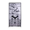 Halloween Türvorhang, Spitze Spinnennetz Kaminabdeckung, Gruseliges Skelett Hexe Fledermaus Druck Fenster Tür Vorhänge für Haus Innen Party Dekoration