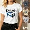 Scotland 2026 Drip Flag Football T-shirt Women Sports Short Sleeve Casual Top