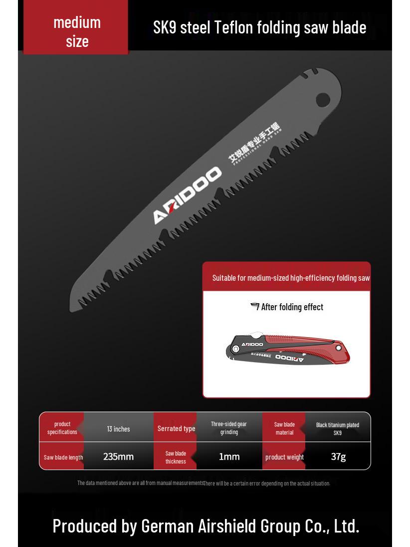 Compact Handheld Folding Saw for Fast Tree Cutting and Woodworking