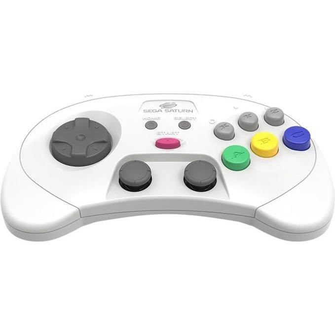 RetroBit Sega Saturn 2.4Ghz Pro White
