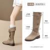 Augustine Boots Women's 2025 New Autumn and Winter Platform Western Style Retro Cowboy Boots But Knee Martin Boots