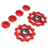 Aluminum Alloy Rear Derailleur Pulley CNC Anodized Sealed Bearing Bicycle Bearing 11T Ultralight Bicycle Guide Roller for 2pcs