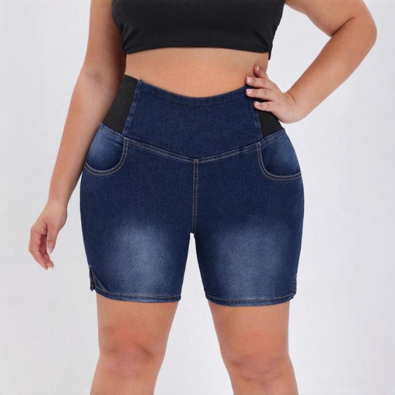 High-waisted stretch denim shorts for women, summer slimming, butt-lifting, tight-fitting, fitness casual pants