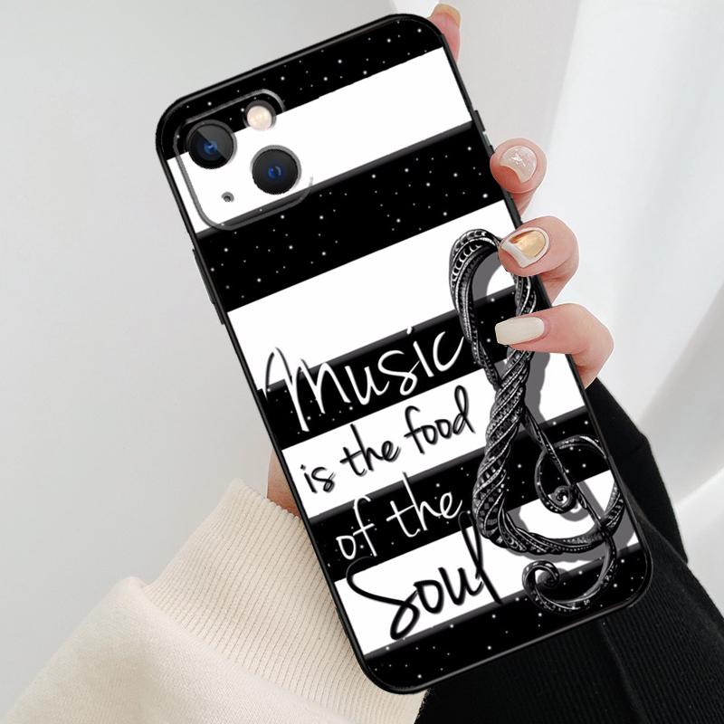 Music Note Musical Treble Clef Phone Case For iPhone 17 Pro Max 14 13 12 11 15 16 Pro Max mini 15 16 Plus 16e 17 Air Cover