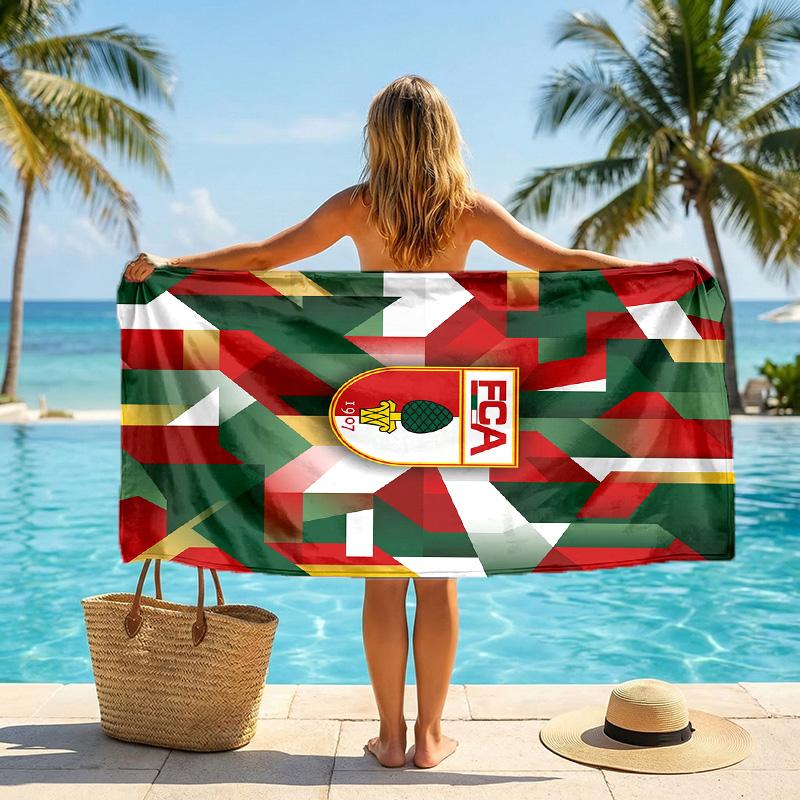 FC Augsburg FC print Quick Dry Beach Towel Microfiber Absorbent Portable Travel Swimming Towel