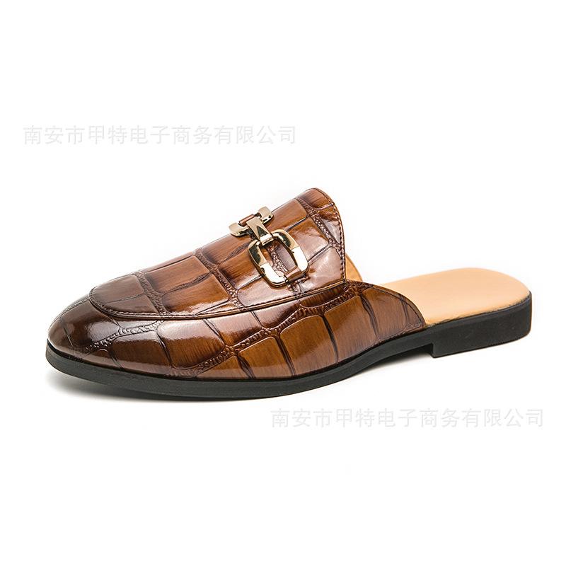 Summer men's bag head and foot loafers British style dress pointed leather shoes fashion