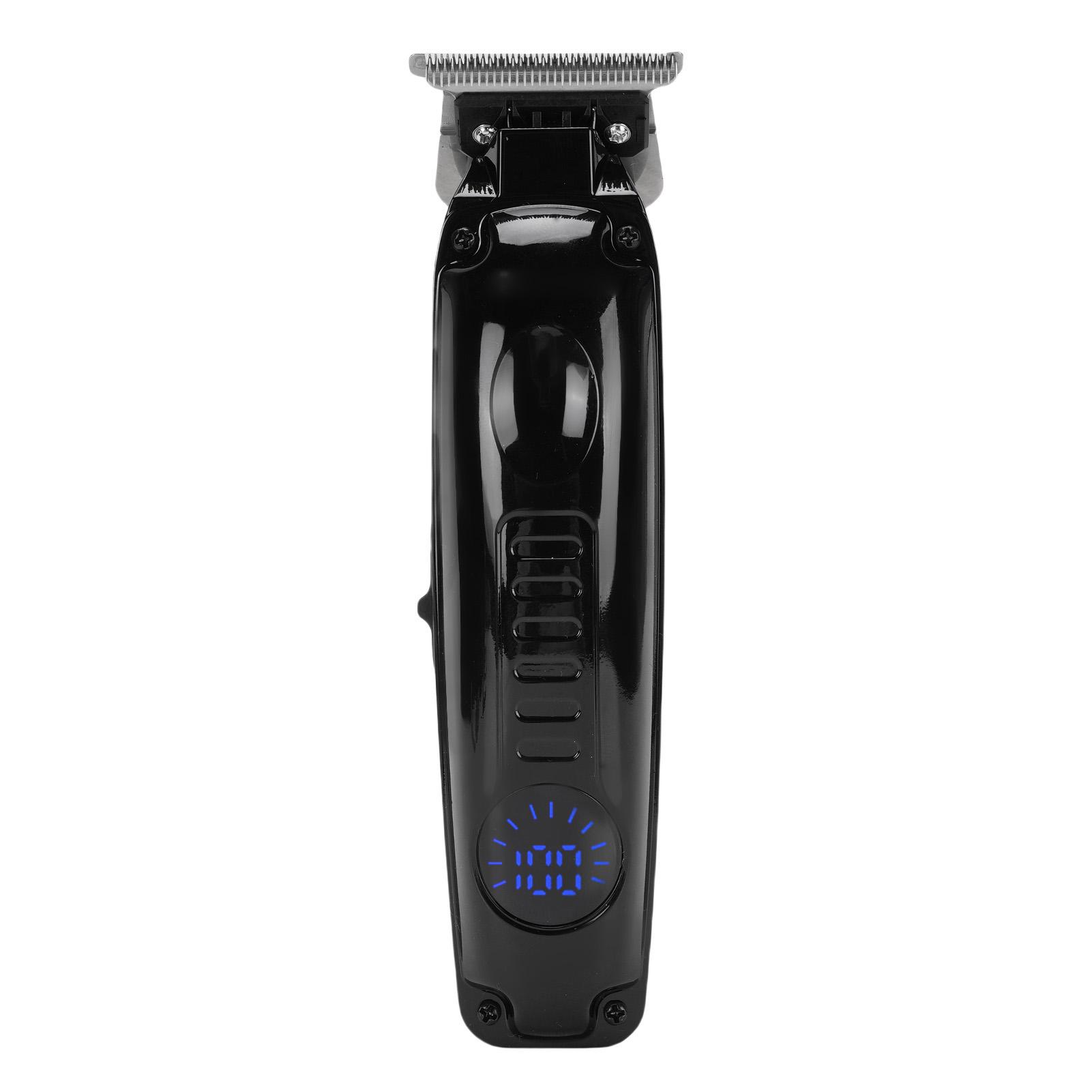 

Электрическая машинка для стрижки волос Мощная малошумная USB-перезаряжаемая машинка для стрижки волос для мужчин Цифровой дисплей с 4 направляющими насадками