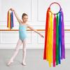 Gymnastics Ribbon Rainbow Twirling Streamers Wristband Dance Streamers for Outdoor Ballet Competition Preschool Holiday
