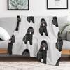 Cockapoo Cockerpoo Black Cutie Doodle Dog Throw Blanket Warm Plush Fuzzy Blanket for Living Room