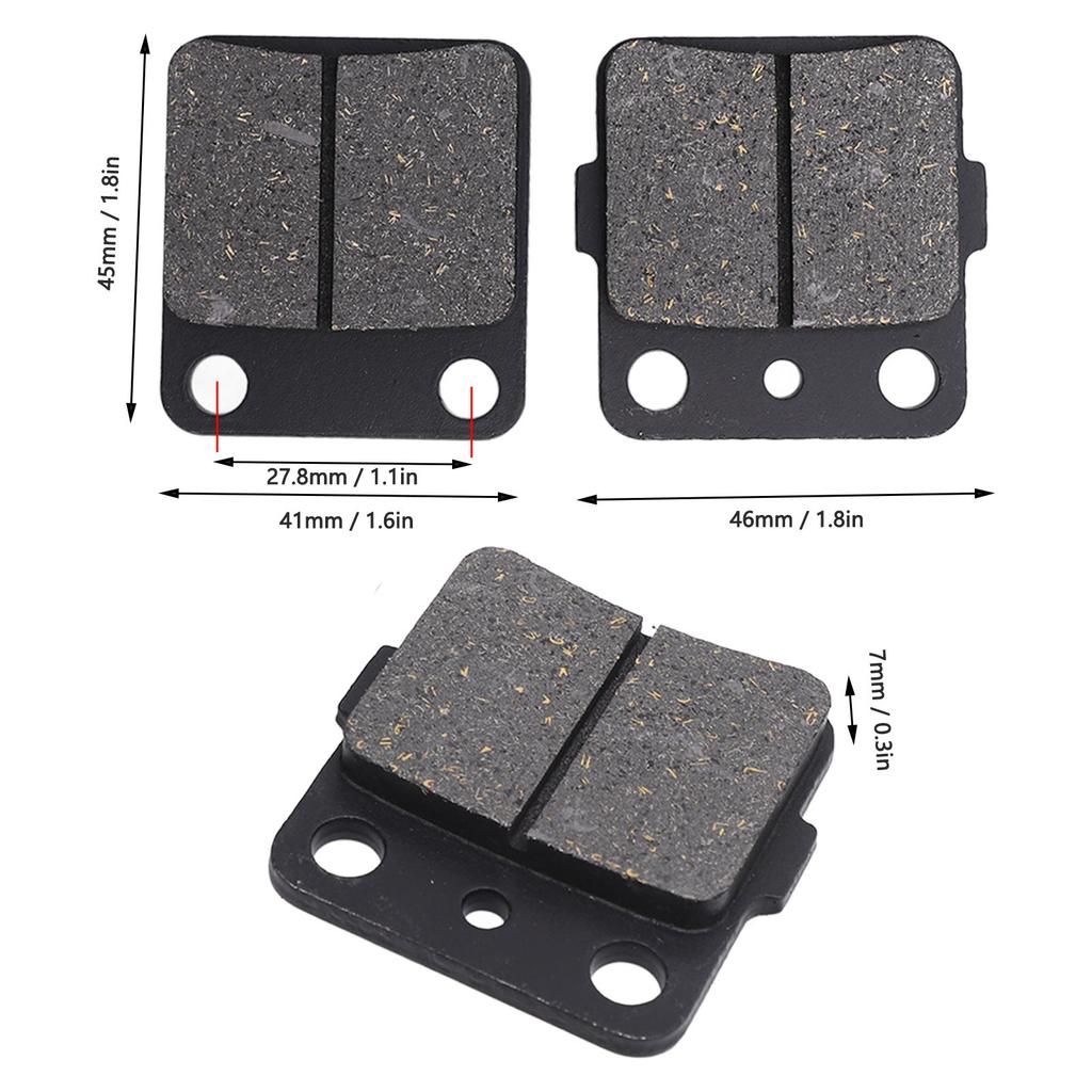 6pcs Brake Pads Set 1UY W0046 00 00 Metal Front and Rear Brake Pads for Warrior 350 YFM350 1989‑2004
