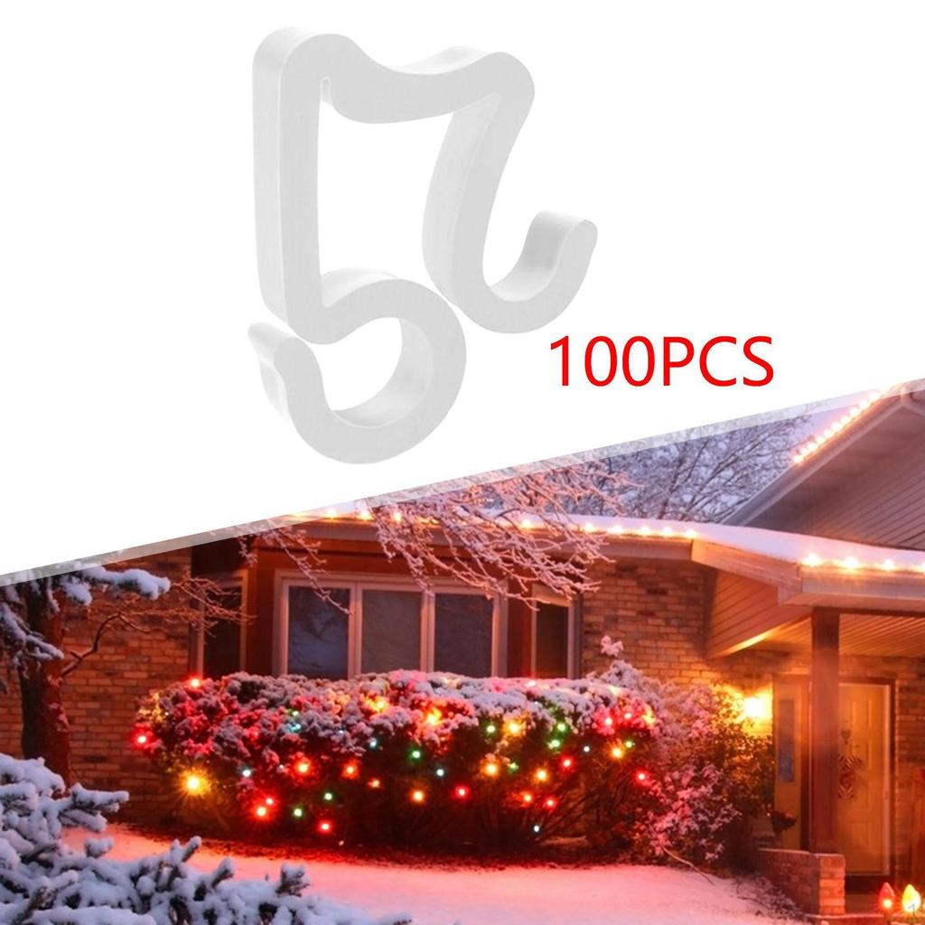 100 Count Christmas Light Clips for Hanging Party Decor