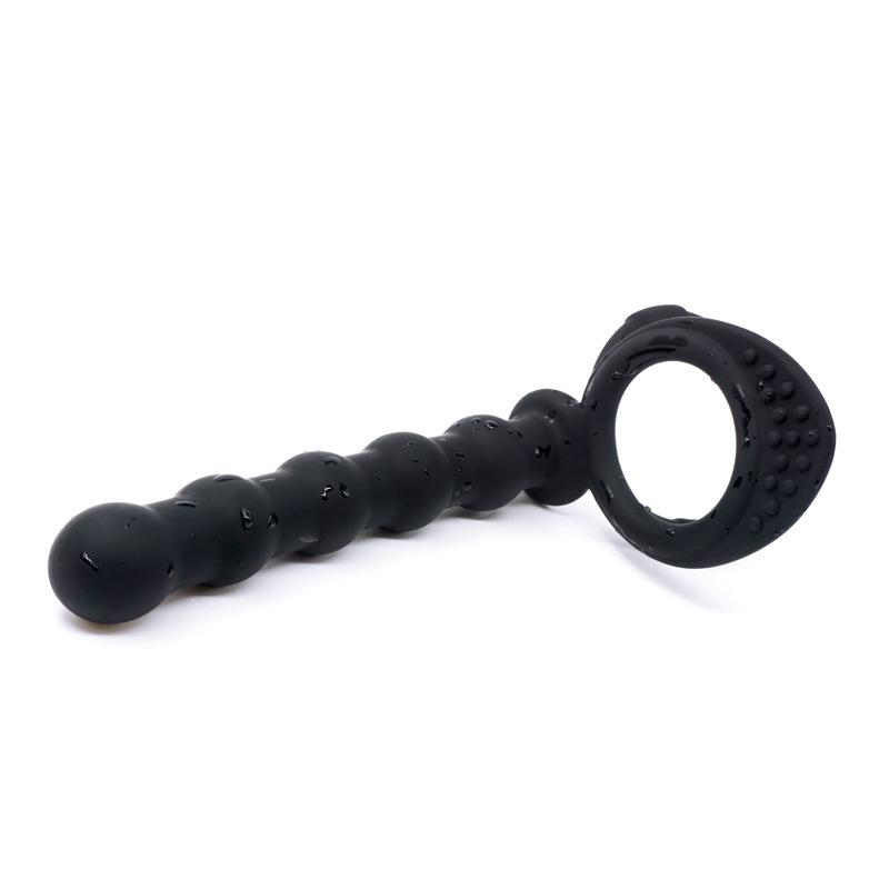 Adult Sex Product for Men and Women Prostate Butt Plug Silicone Double Ring Anal Beads Horseshoe Ring Sex Product