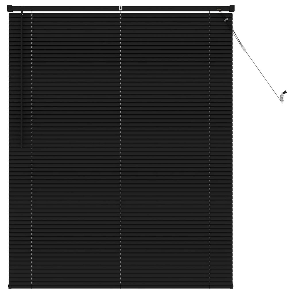 Black Venetian Blind 150 x 120 cm 25 mm PVC
