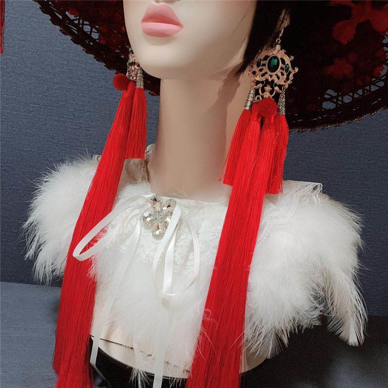 

Bohemia Style Earrings Chinese Knot Lantern Pendant Long Tassel Earrings For Women Jewelry Accessories Christmas New Year Gift