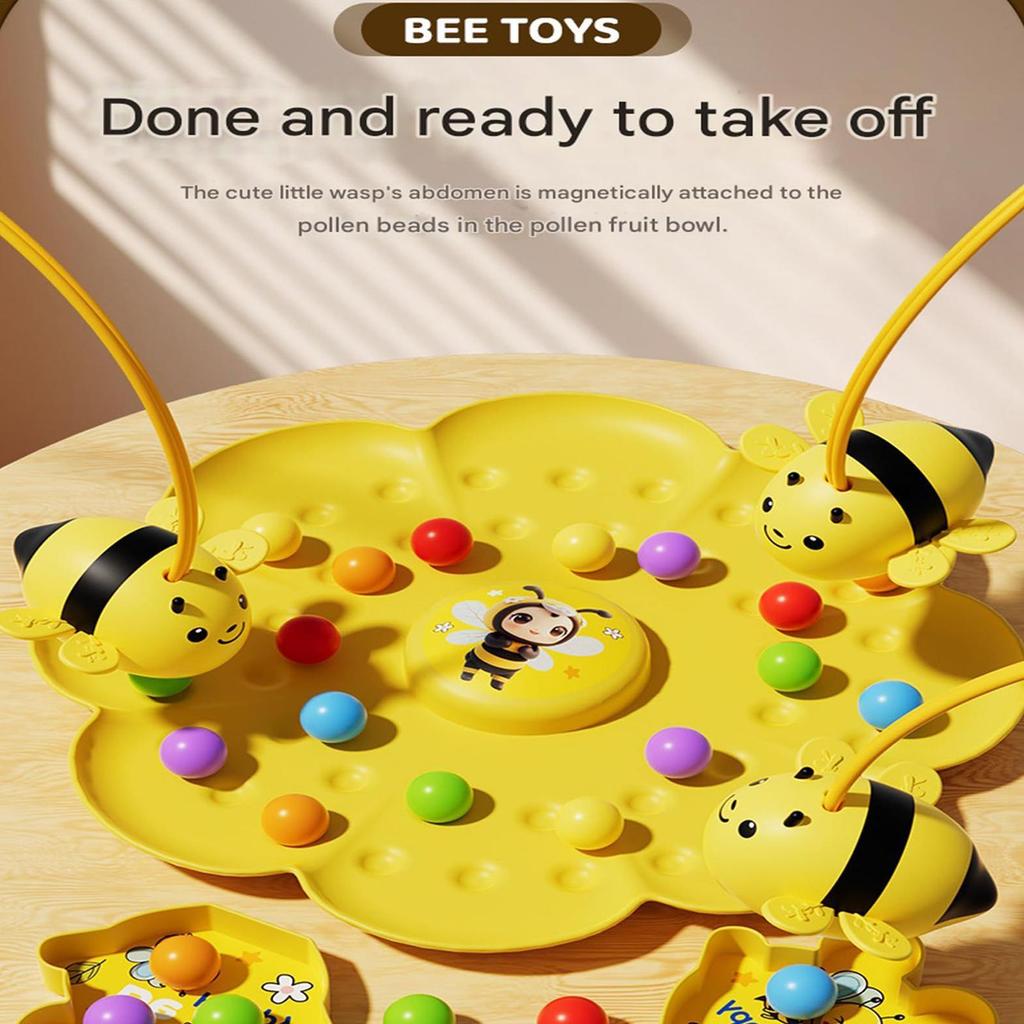 Magnetic Bee Toy Educational Game for Family Party Kids Adults Travel Garden Backyard Birthday Multiplayer Fun Portable Activity