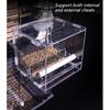 Hanging Parrot Cage Feeder Acrylic Splash-Proof Pet Bird Feeding Box Transparent Parrot Food Box Bird Cages Feeder Container