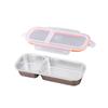Stainless Food Container 3 Compartment With Resistant Lid Dishwasher Friendly Lunch Storage for Home  Work Travel