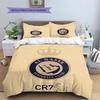 Al-Nassr FC Muster Bettwäsche, Steppbett Set Bettbezug Kissenbezug Zuhause Geburtstagsgeschenk(1 Bettbezug + 2 Kissenbezüge, ohne Füllung)