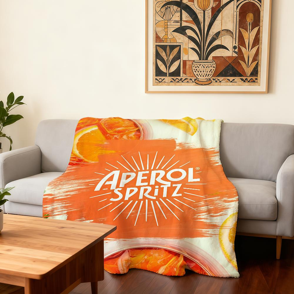 

A-Aperol Spritz Logo Blanket Super Warm Comfortable Plush Throw Blanket Child Home Sofa Bedroom Gift 30x40in