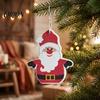 Rustic Christmas Decor Tree Wooden Pendant, Vintage Cartoon Ornament with Lanyards, Heart Star Shaped Pendants Lightweight Pendant for Holiday