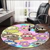 Labubu Print Round Rug, Washable Floor Carpet, For Entryway Dorm Laundry Room Office Study, Home Decor Birthday Christmas Gift