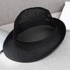 Men's Summer Straw Hat Breathable Mesh Openwork Sun Protection UV Shield Rolled Brim for Outdoor Travel Beach Activities