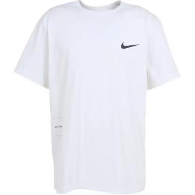 Logo-Print Vintage-Fit Rundhals-T-Shirt mit regulären Ärmeln Herren Tops Weiß FN7290-100
