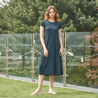 Lipbbam Creora Dipfree Artwork Pattern Long Dress Ldm49be01