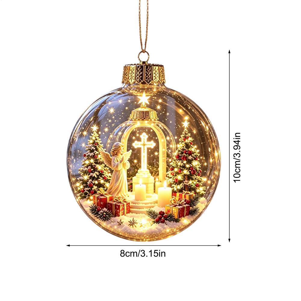 Weihnachtskugeln Warmes Licht Winter Saisonale Story Dekorationen Weihnachtsdekorationen für Feiertagsparty Zuhause Wohnzimmer Schlafsaal