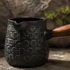 600 Ml Cast-Iron Teapot Equal Heating Distribution with Wooden