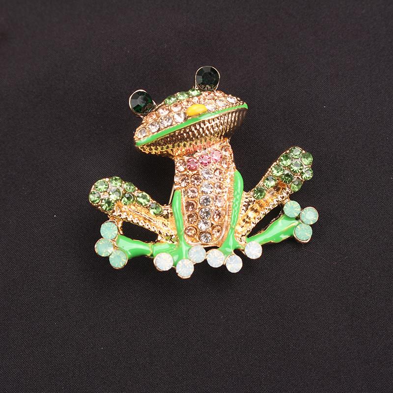 Frog Brooch Pin Fashion Animal Alloy Decorative Jewelry For Women Men