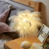 Battery Power Led Night Light For Bedroom Wedding Decoration Feather Table Lamp With Smart Room Night Light