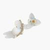 Jlauren 04M02433 Unbalanced Mother-of-Pearl Butterfly Earrings