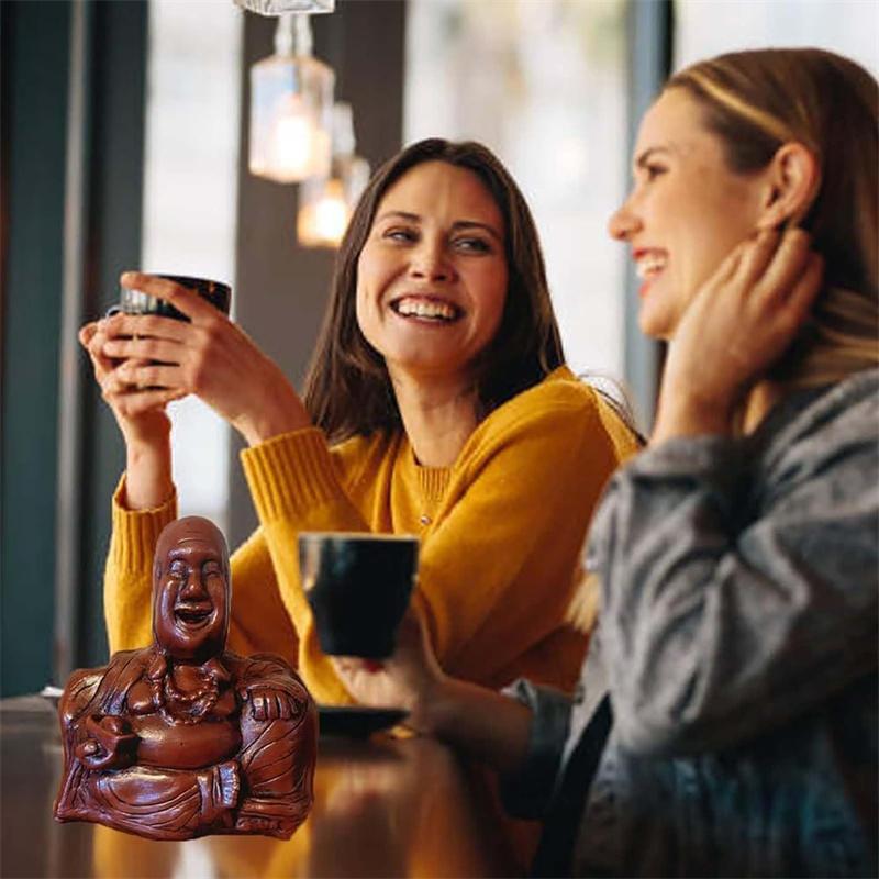 Middle Finger Laughing Buddha Statue Resin Ornament Buddha Flip Statue Unexpected Backside Funny Joke Prank Gag Gifts