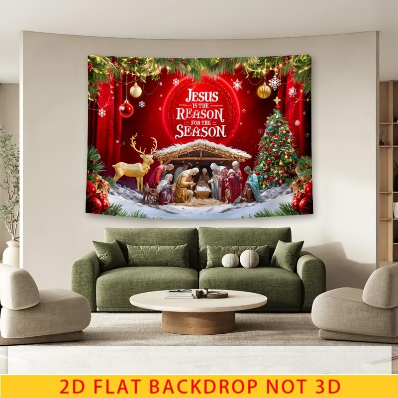 1Pcs Banners  Polyester Backdrop Banner Decoration Background Winter Backdrop Decorations For Photo Studio Photo Booth Christ